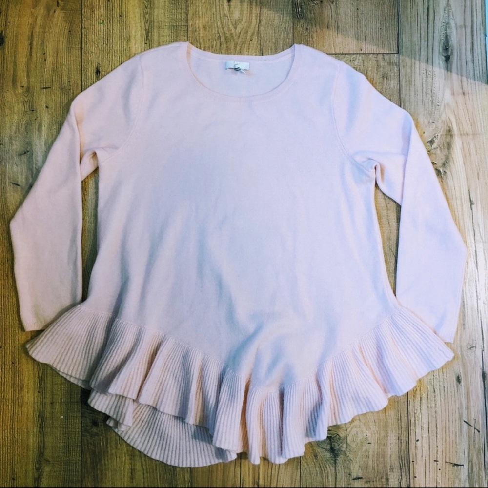 Joie Tambrel pink wool cashmere sweater sz medium